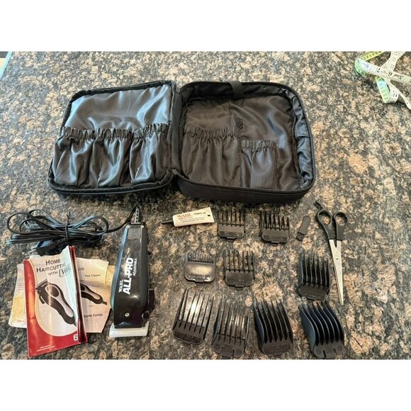 Wahl All-Pro Home Haircutting Kit W/ Clippers Scissors Attachments & Case READ - Picture 2 of 4